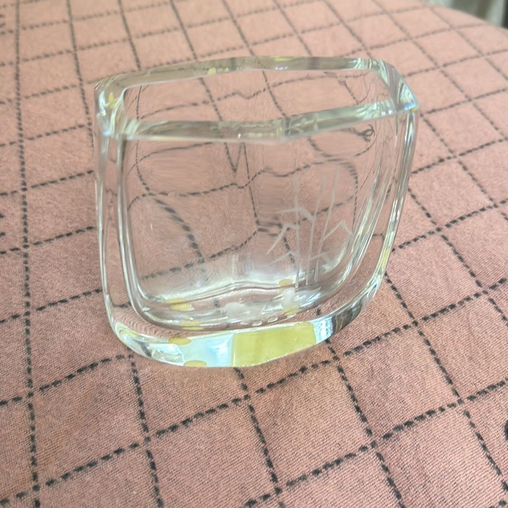 Vintage Signed Kosta Boda Edenfalk Crystal 5” Vase Etched Ducks *Made In Sweden* - Picture 1 of 7